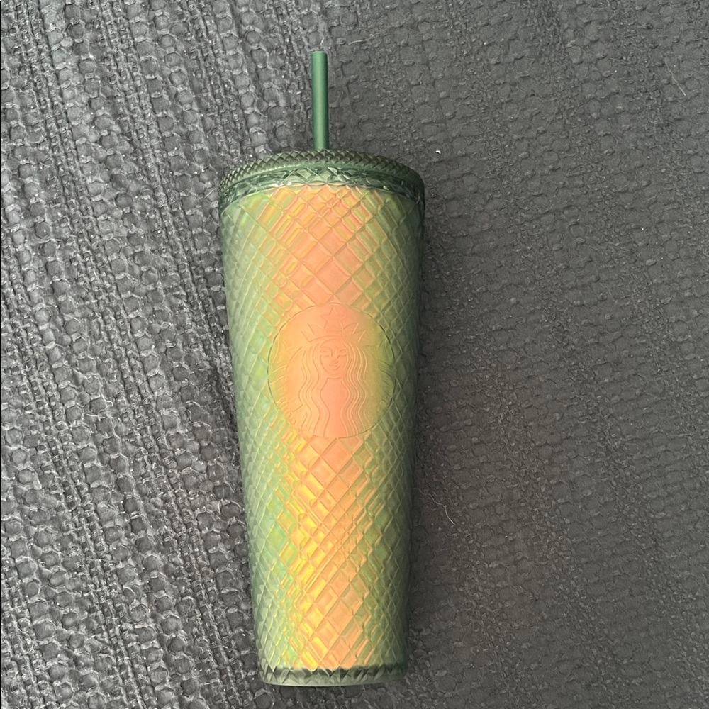 Starbucks Iridescent Green and Gold Tumbler